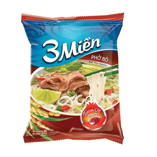 3 Mien Noodle Beef Instant Rice 65g
