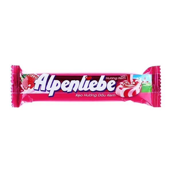 Alpenliebe Candy Strawberry And Cream Roll 32g