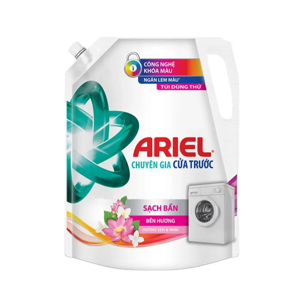 Ariel Laundry Detergent Matic Front Load Lotus And Jasmine Liquid 2300g