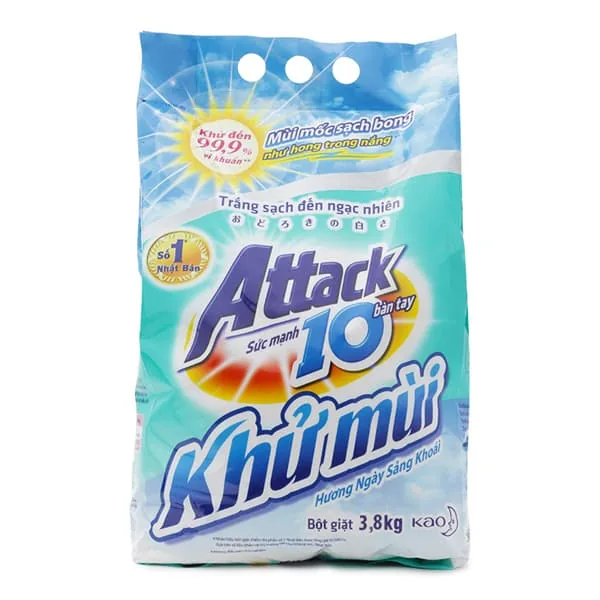 Attack Laundry Detergent Fresh Day Powder 3800g