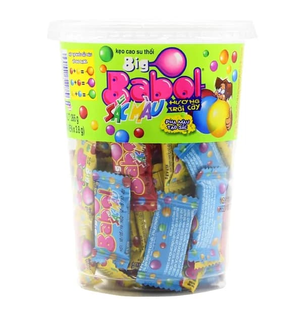 Big Babol Bubble Gum Colours Fruits Cup 266g