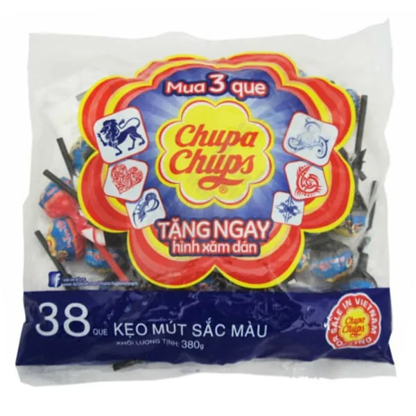 Chupa Chups Lollipop Color 380g x 22
