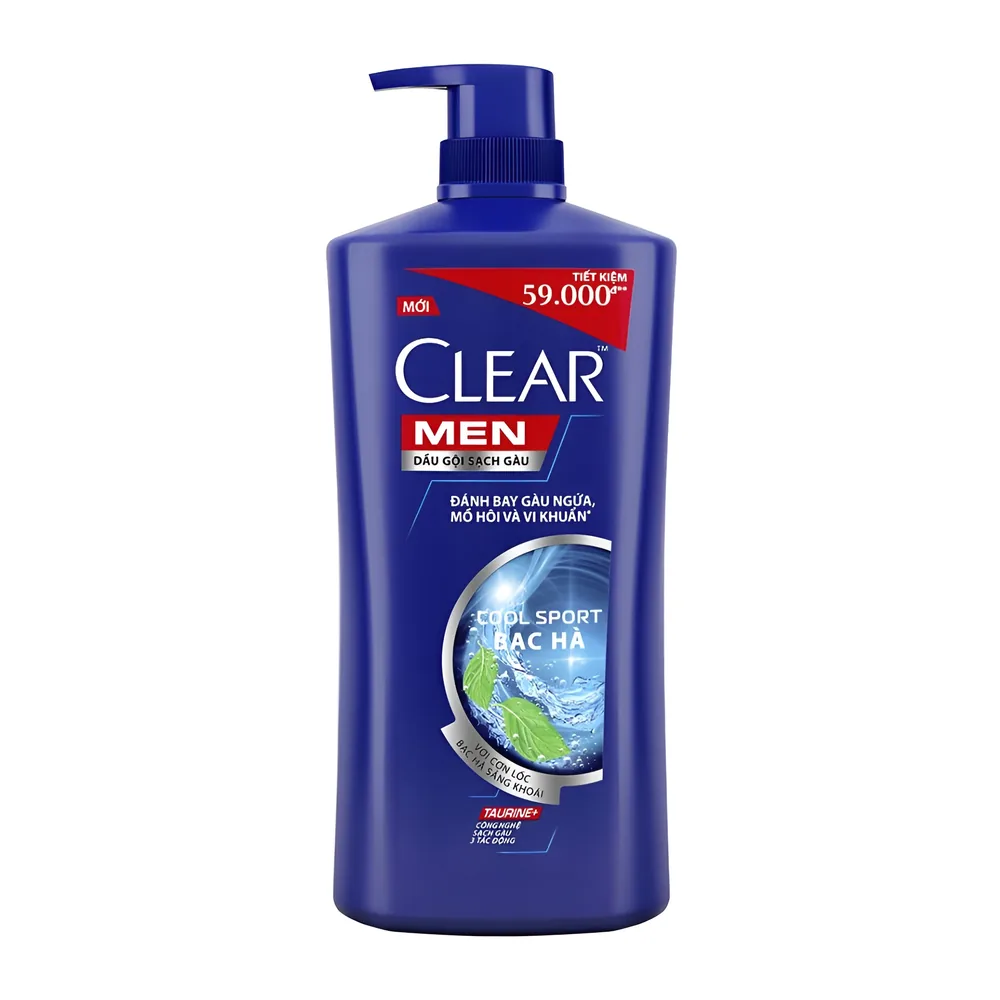 Clear Shampoo Men Cool Sport Methol 630g