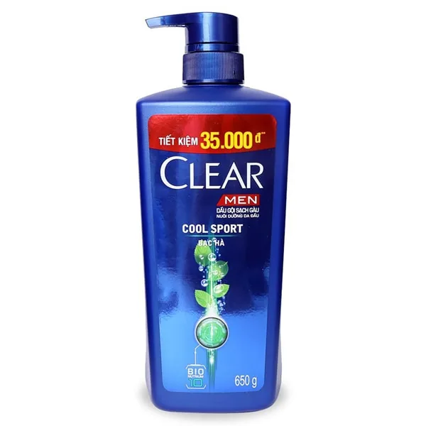 Clear Shampoo Men Cool Sport Methol 650g