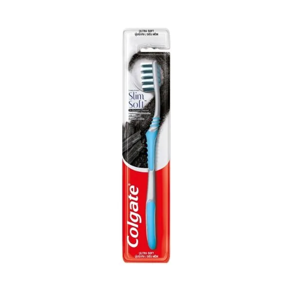 Colgate Toothbrush SlimSoft Between Charcoal 1s