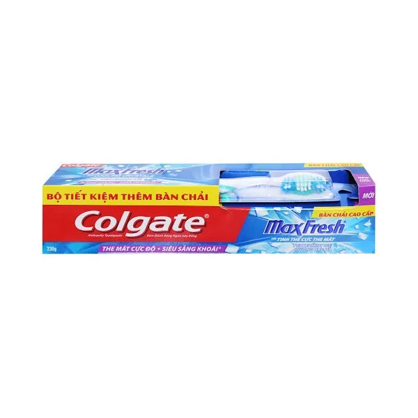 Colgate Toothpaste MaxFresh Peppermint Plus Toothbrush 230g
