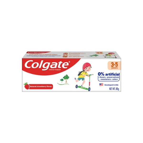 Colgate Toothpaste Natural Strawberry Free From 3 - 5 Years Old 80g x 48