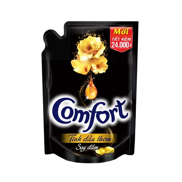Comfort Fabric Softener Ultra Aromatherapy Black Concentrated Refill 800ml x 3