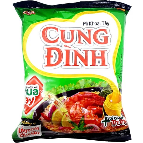 Cung Dinh Instant Noodle Hot & Sour Prawn 80g