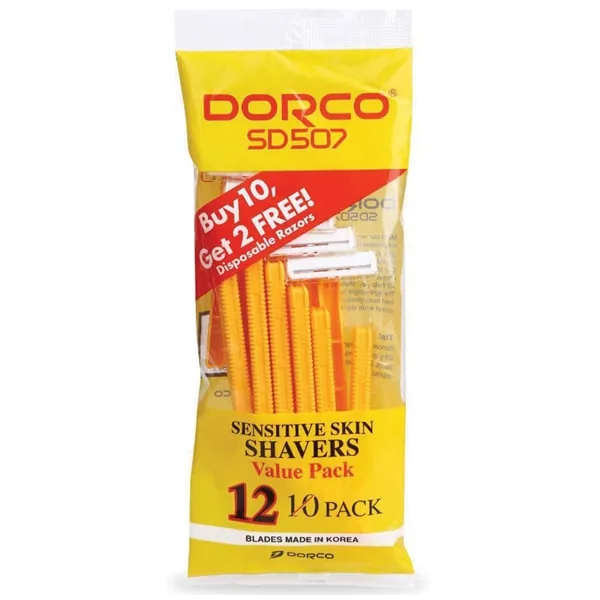 Dorco Razor Sd507 Sd-507 12P Disposable 12’S 1s