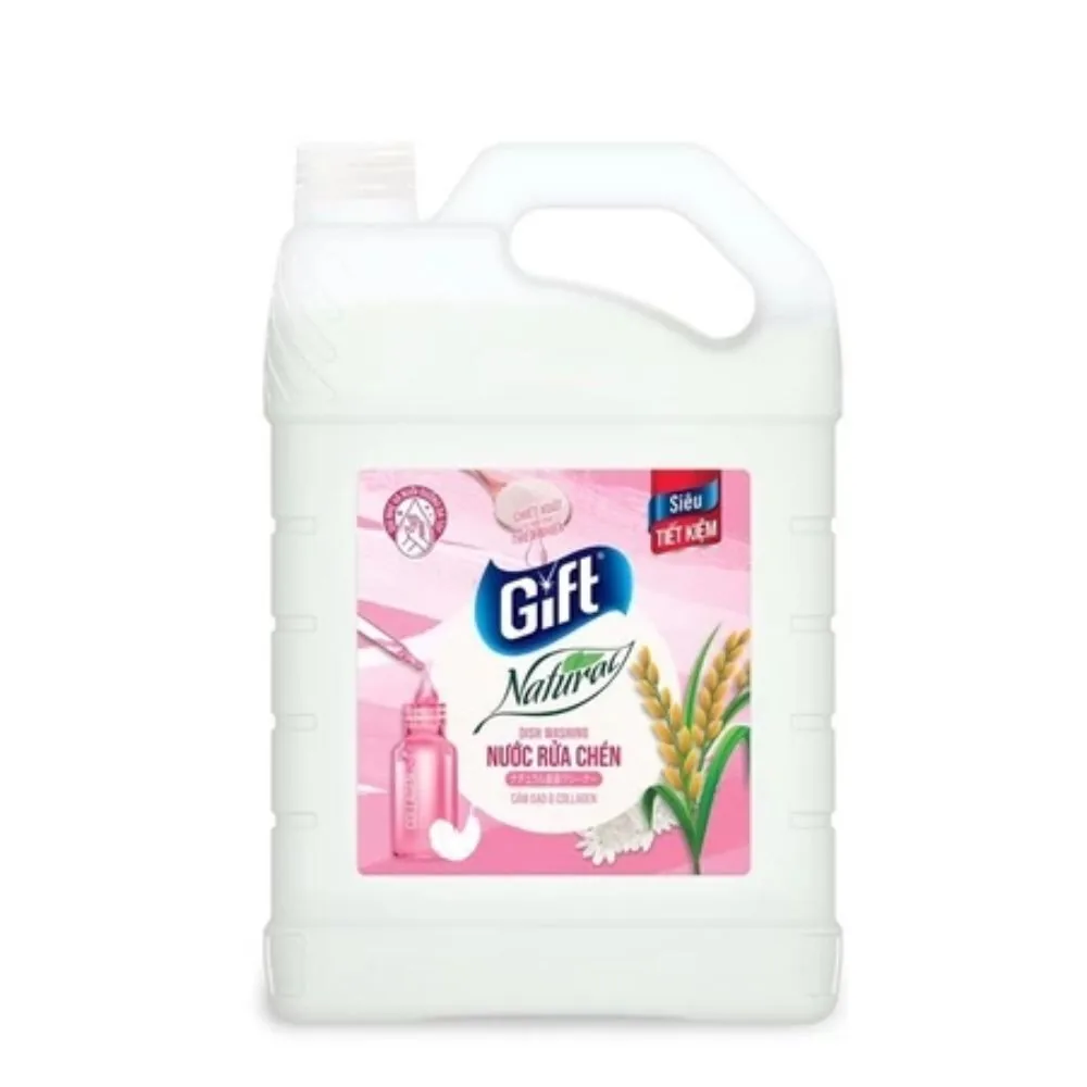 Gift Dishwashing Liquid Rice Bran & Collagen Scent 3800g