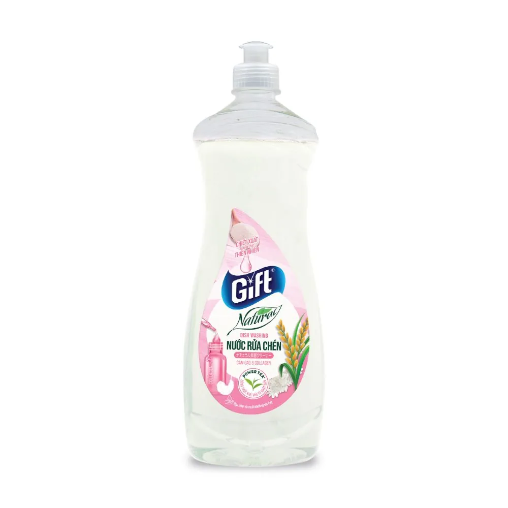 Gift Dishwashing Liquid Rice Bran & Collagen Scent 800g