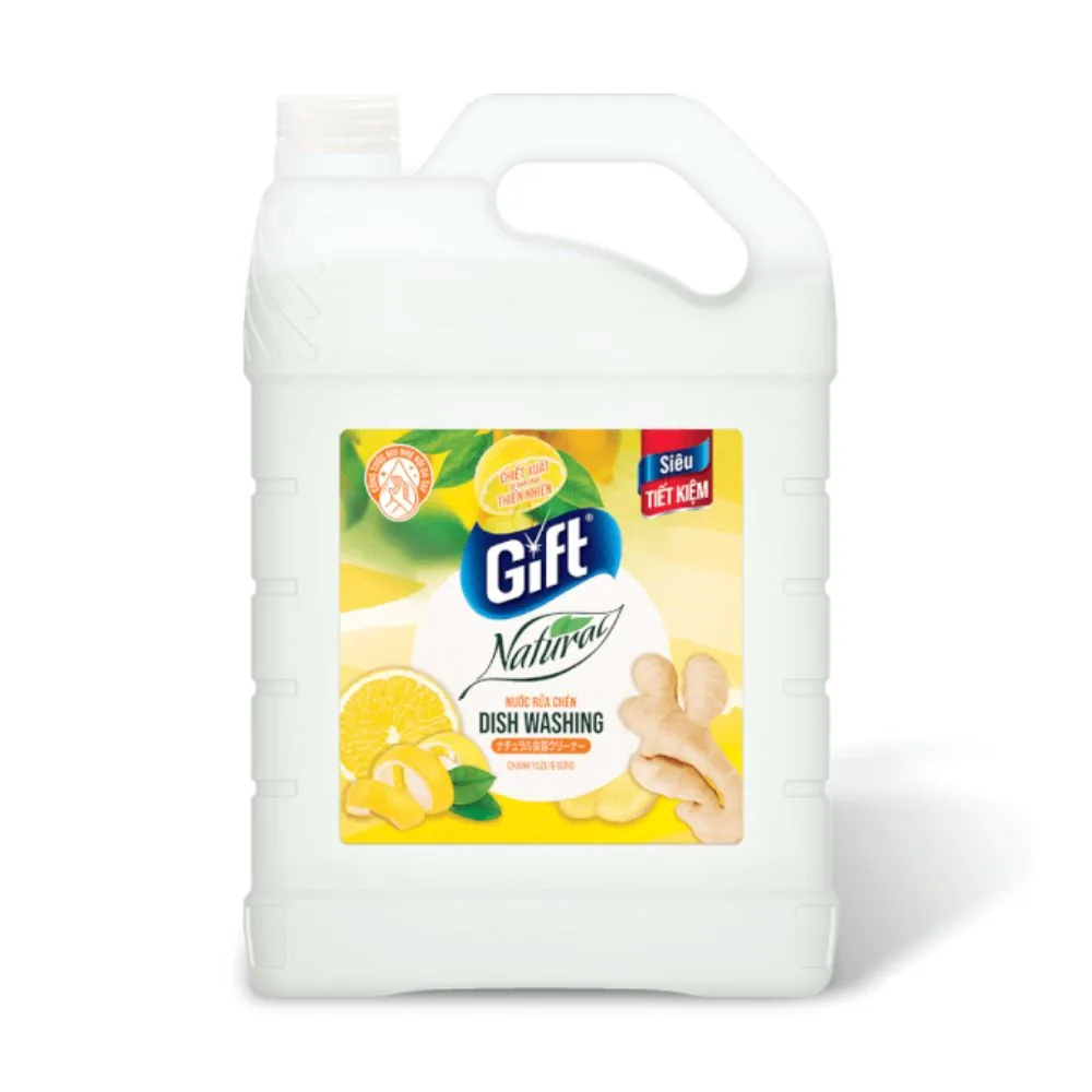 Gift Dishwashing Liquid Yuzu Lemon & Ginger Scent 3800g