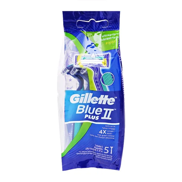 Gillette Razor Blue Ii Plus Pivot Disposable 5’S 1s