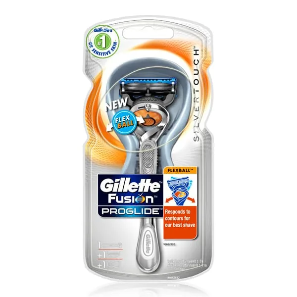 Gillette Razor Fusion Proglide Silvertouch 1s