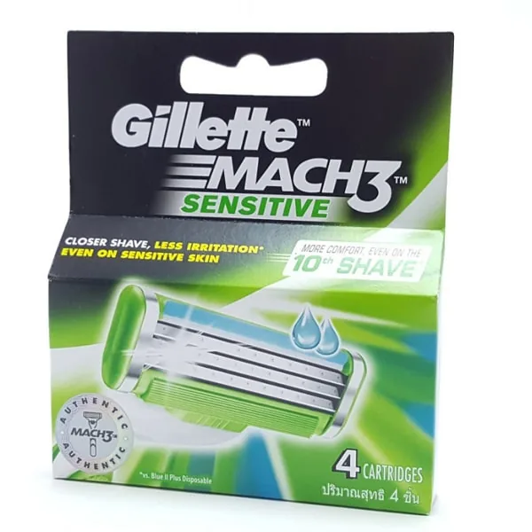 Gillette Razor March 3 Sensitive Refill Cartridge 4’S 1s