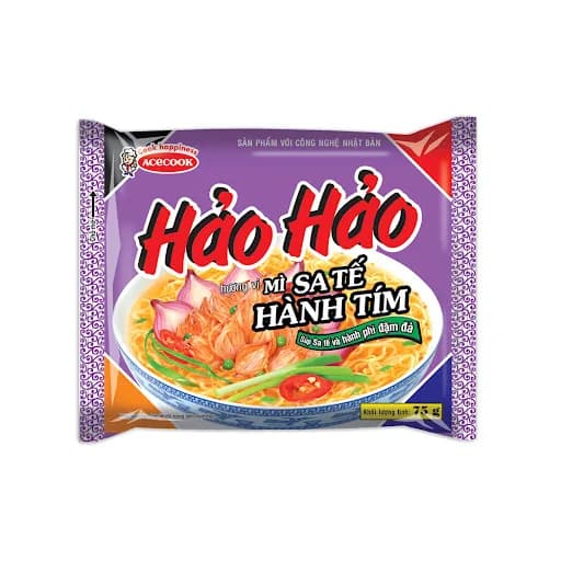Hao Hao Instant Noodles Purple Satay Onion 75g