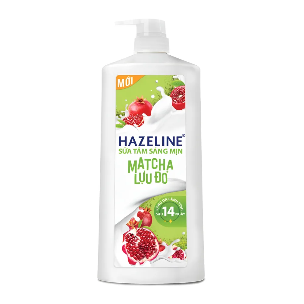 Hazeline Body Wash Brightening Matcha Pomegranate 1000g
