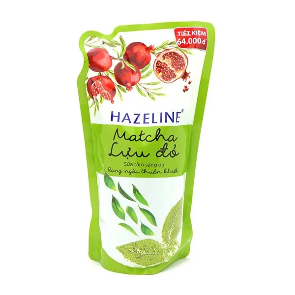 Hazeline Shower Gel Lightening Skin Matcha + Pomegranate 1000g
