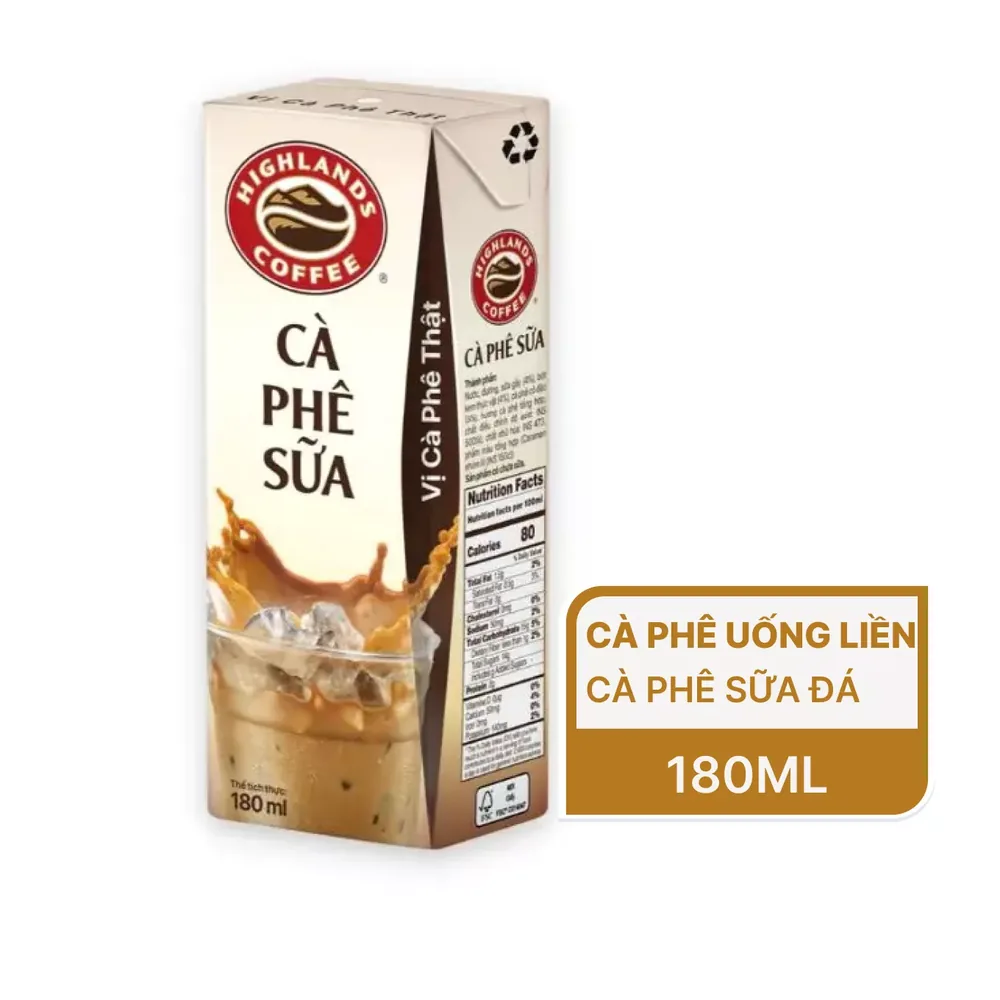 Highlands Coffee Coffee Iced With Milk 180ml