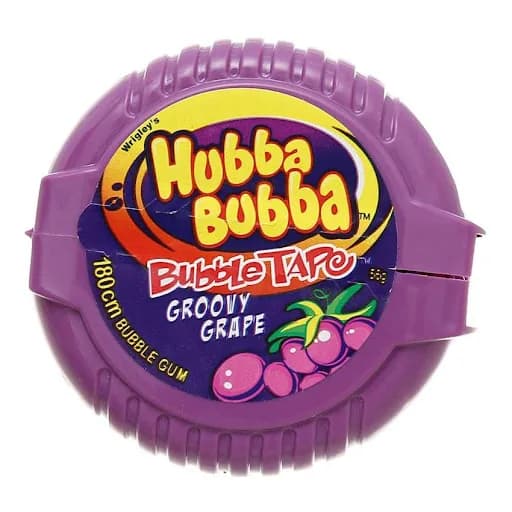 Hubba Bubba Chewing Gum GRAPE 12 TAPES X 56g