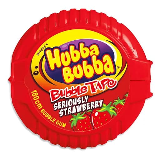 Hubba Bubba Chewing Gum STRAWBERRY 12 TAPES X 56g