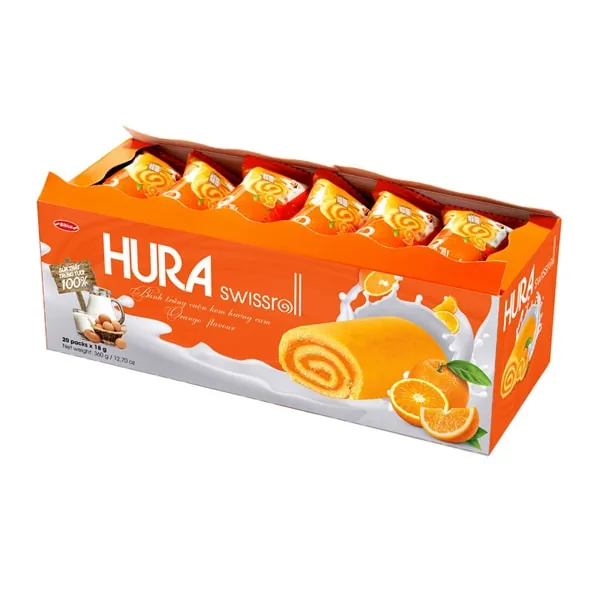 Hura Biscuit Swissroll Orange 360g
