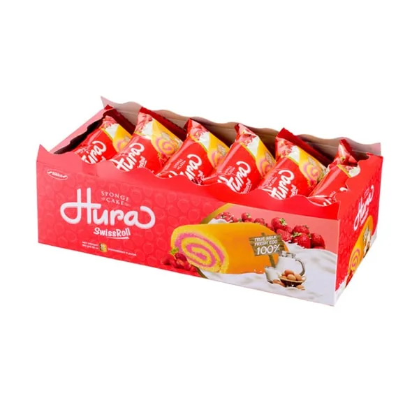Hura Biscuit Swissroll Strawberry 180g
