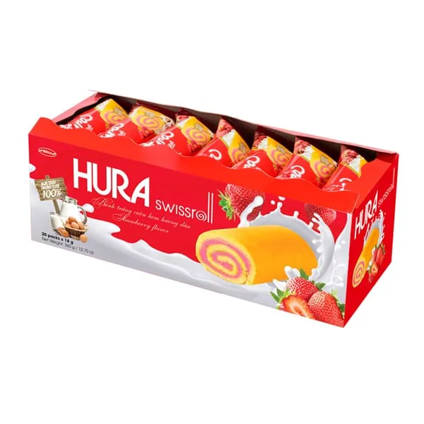 Hura Biscuit Swissroll Strawberry 360g
