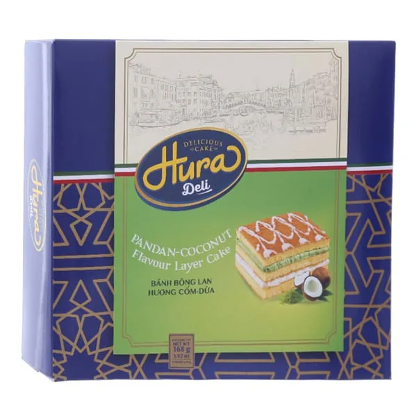 Hura Cake Deli Coconut Pandan Layer 168g