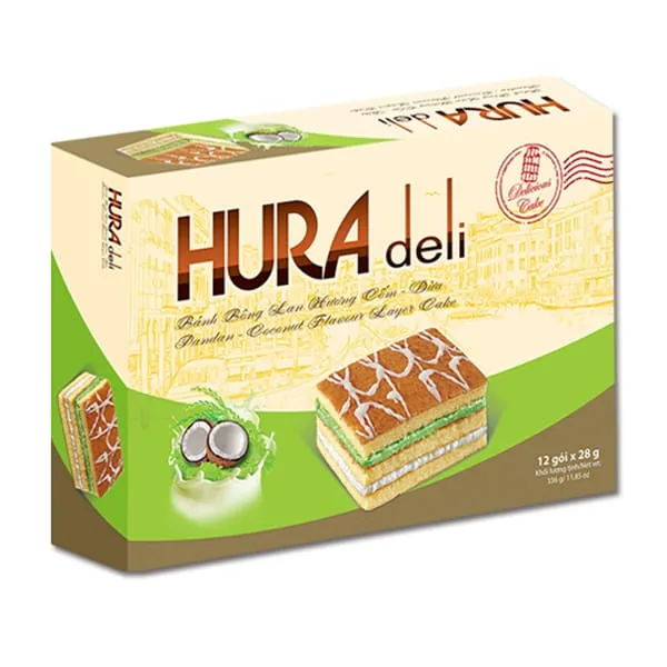 Hura Cake Deli Coconut Pandan Layer 336g