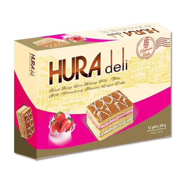 Hura Cake Deli Strawberry Milk Layer 336g