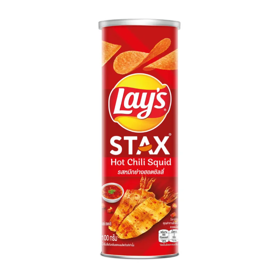 Lay's Snack Stax Hot Chilli Squid 100g x 16