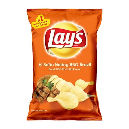 Lay's Snack Wavy Brazil BBQ Pork Rib 90g