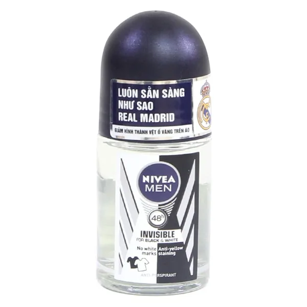 Nivea Deodorant Roll-on Invisible Black & White For Men 50ml