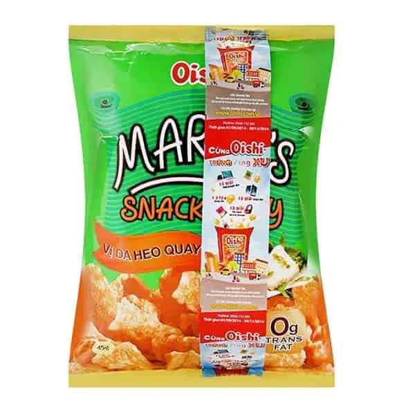 Oishi Snack Marty's Vegetarian Chicharon Old Fashioned Style 45g