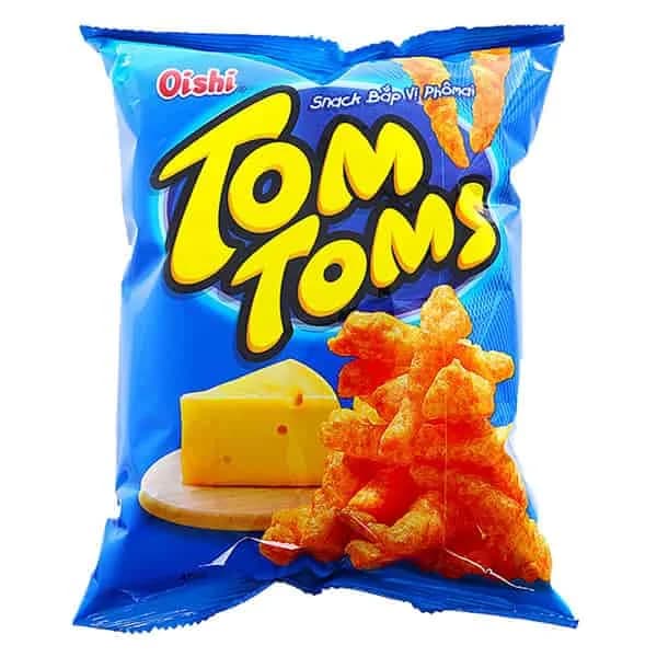 Oishi Snack Tom Toms Cheese Flavored Corn 45g