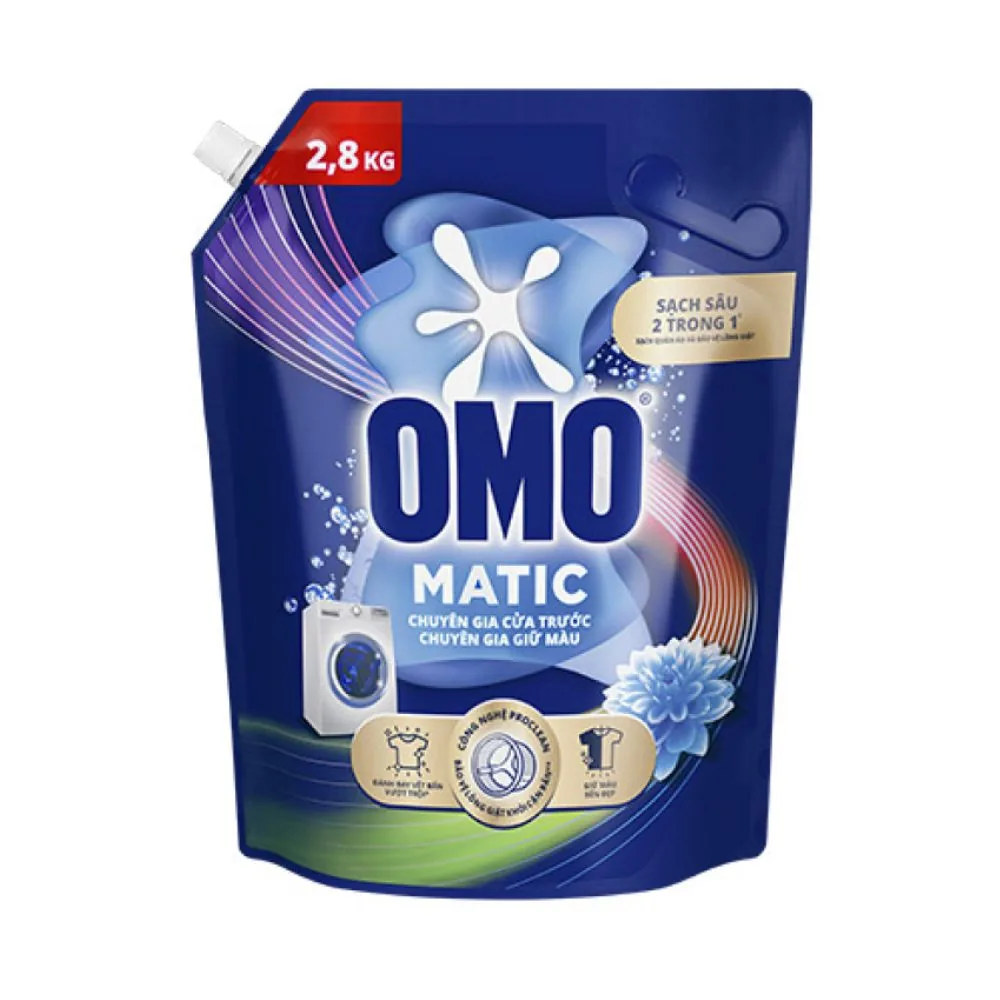 Omo Laundry Detergent Matic Front Load Expert Color Care Liquid 2800g