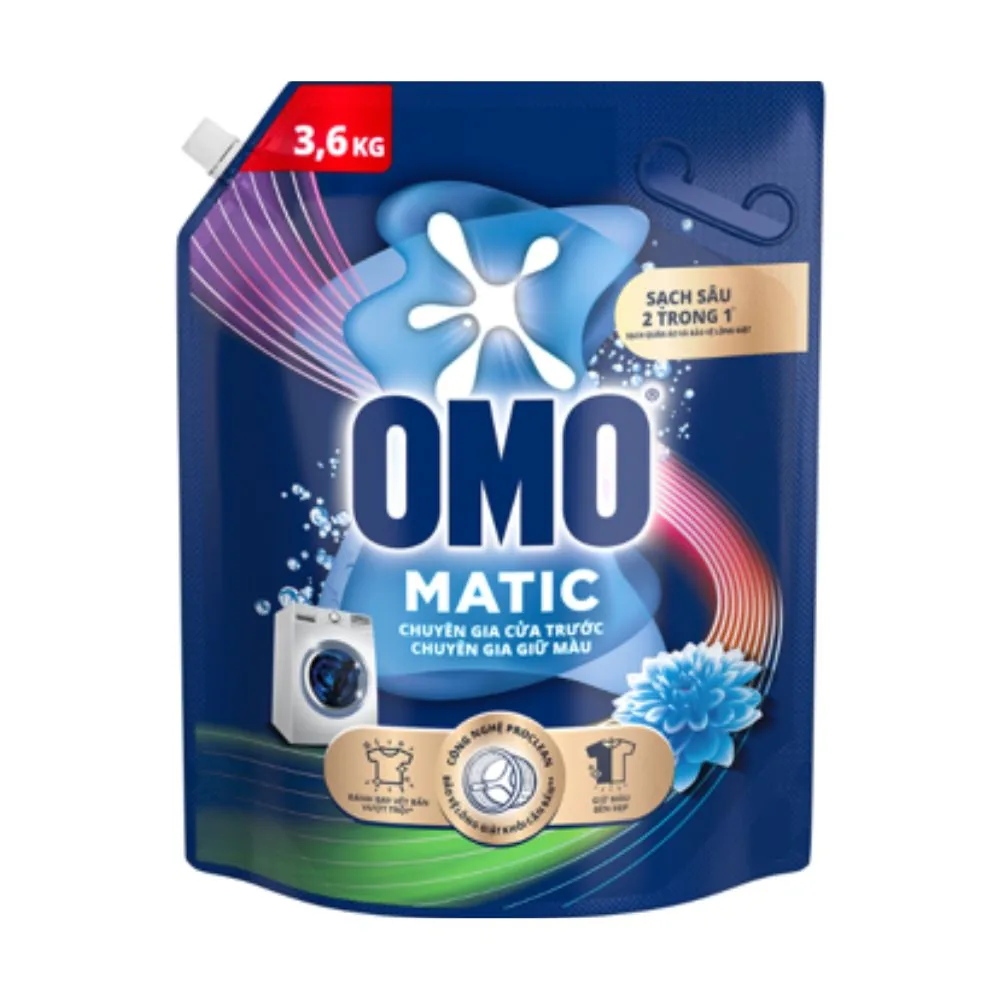 Omo Laundry Detergent Matic Front Load Expert Color Care Liquid 3600g