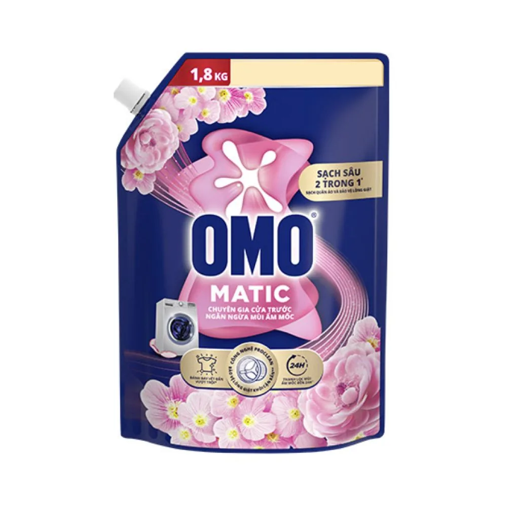 Omo Laundry Detergent Matic Prevent Musty Liquid 1800g