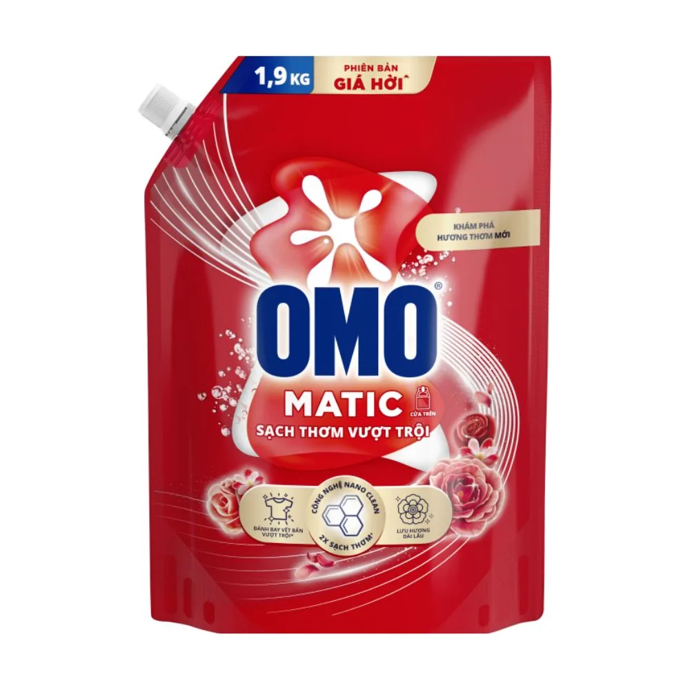 Omo Laundry Detergent Matic Top Load Superior Clean & Fresh Liquid 1900g