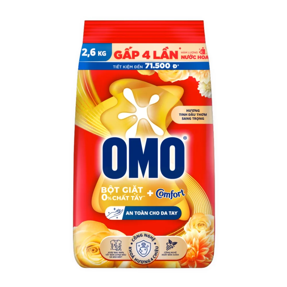 Omo Laundry Detergent Powder Pineapple 2600g