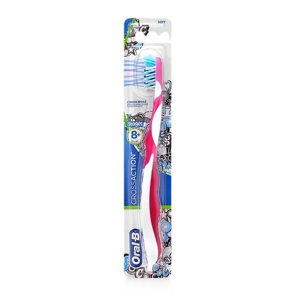 Oral-B Toothbrush For Kids Crossaction Stages 8+ Years 1s