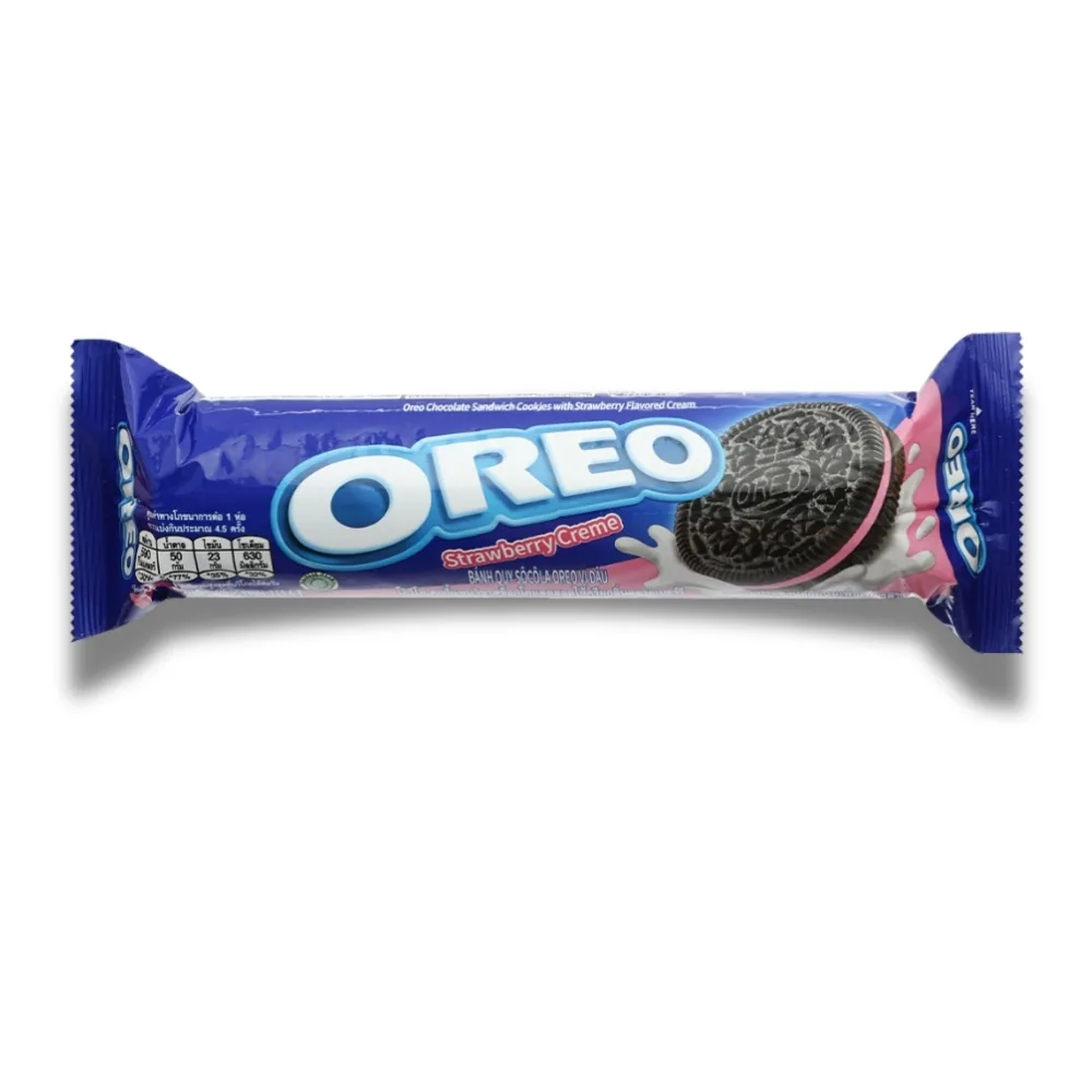 Oreo Biscuit Strawberry Flavored Cream 24 Ctn 119.6g x 24