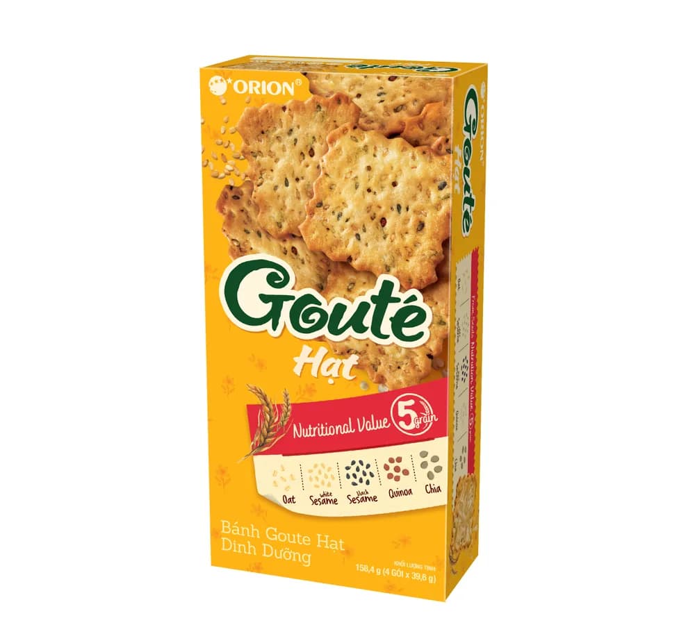 Orion Biscuit Gouté Nutritious 5-Grain 158.4g