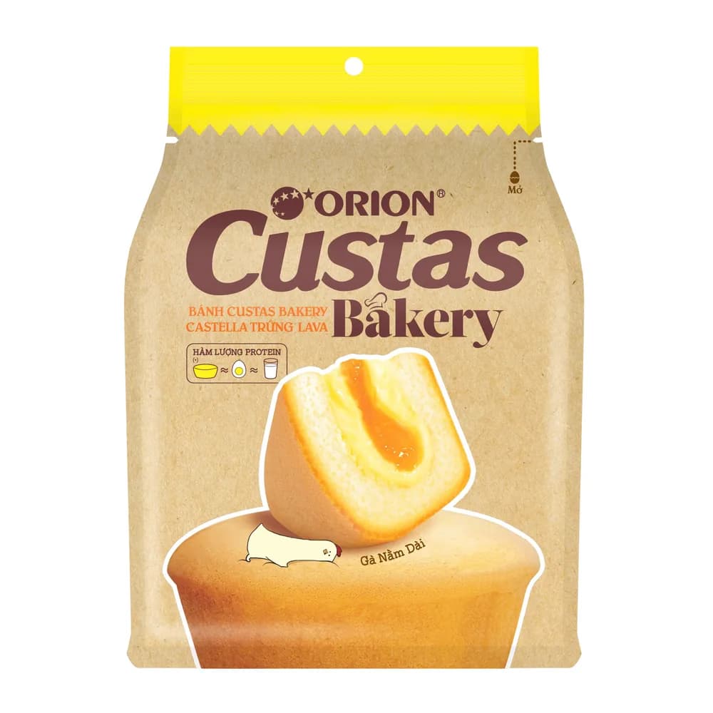 Orion Cake Custas Bakery Castella Egg Lava 50g