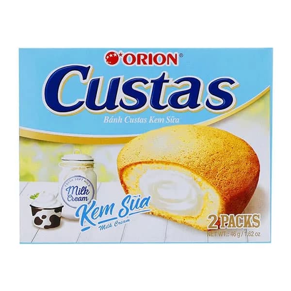 Orion Milk Custas Filled Cream Soft Cupcake 46g