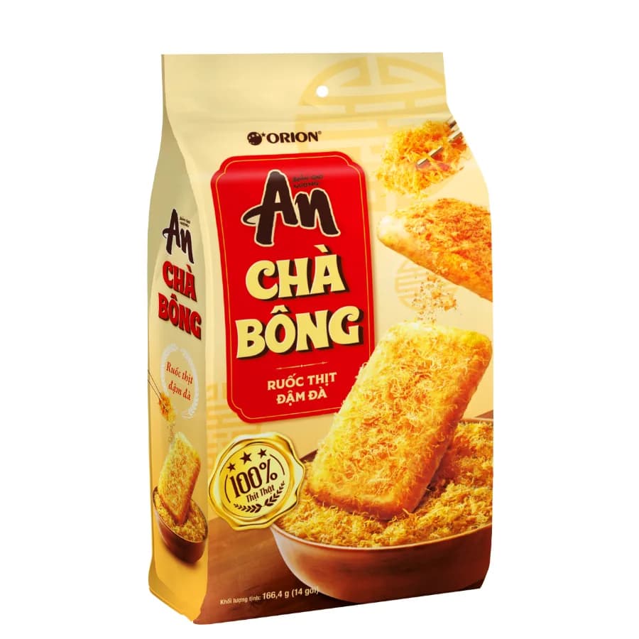 Orion Rice Cracker An Meat Floss 145.6g x 10