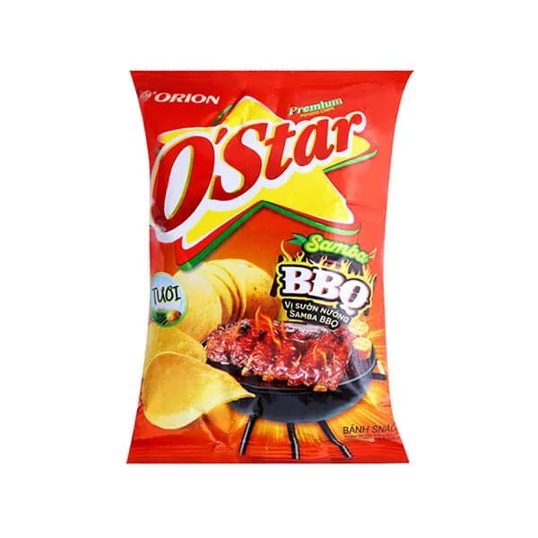 Orion Snack O Star Potato Chips Samba BBQ Tase 48g