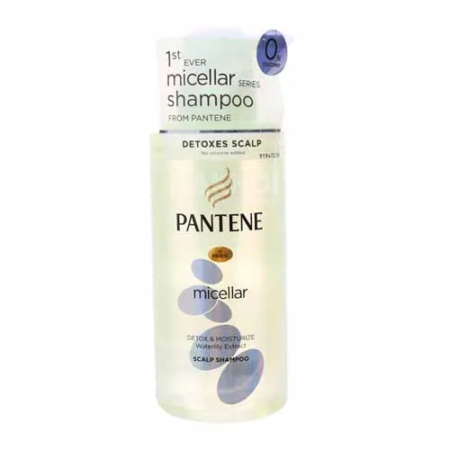 Pantene Hair Care Shampoo Micellar Scalp Detox & Moisturize Waterlily Extract Bottless 300ml